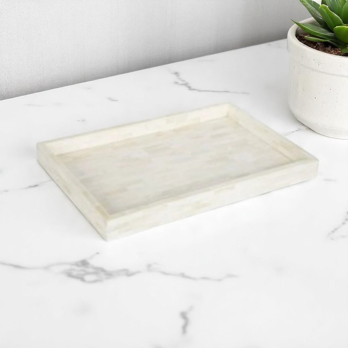 Handmade Bone Inlay Tray – Decorative Camel Bone Serving Tray by HANA EXPORTS