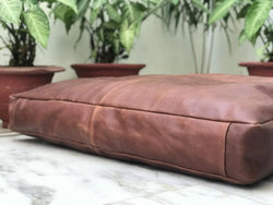 Custom genuine leather replacement cushions. window cushion cover - Hana Exports