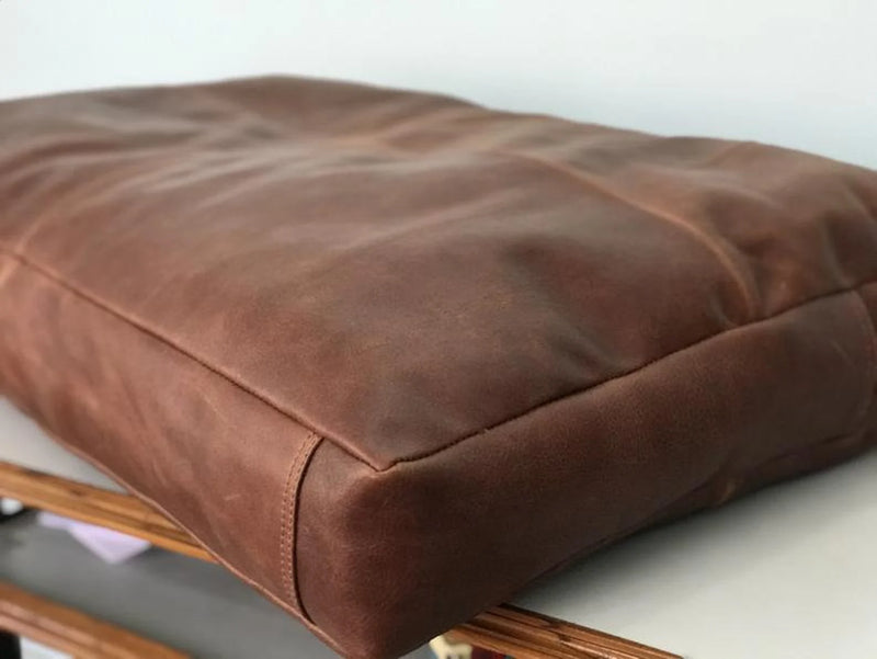 Custom genuine leather replacement cushions. window cushion cover - Hana Exports