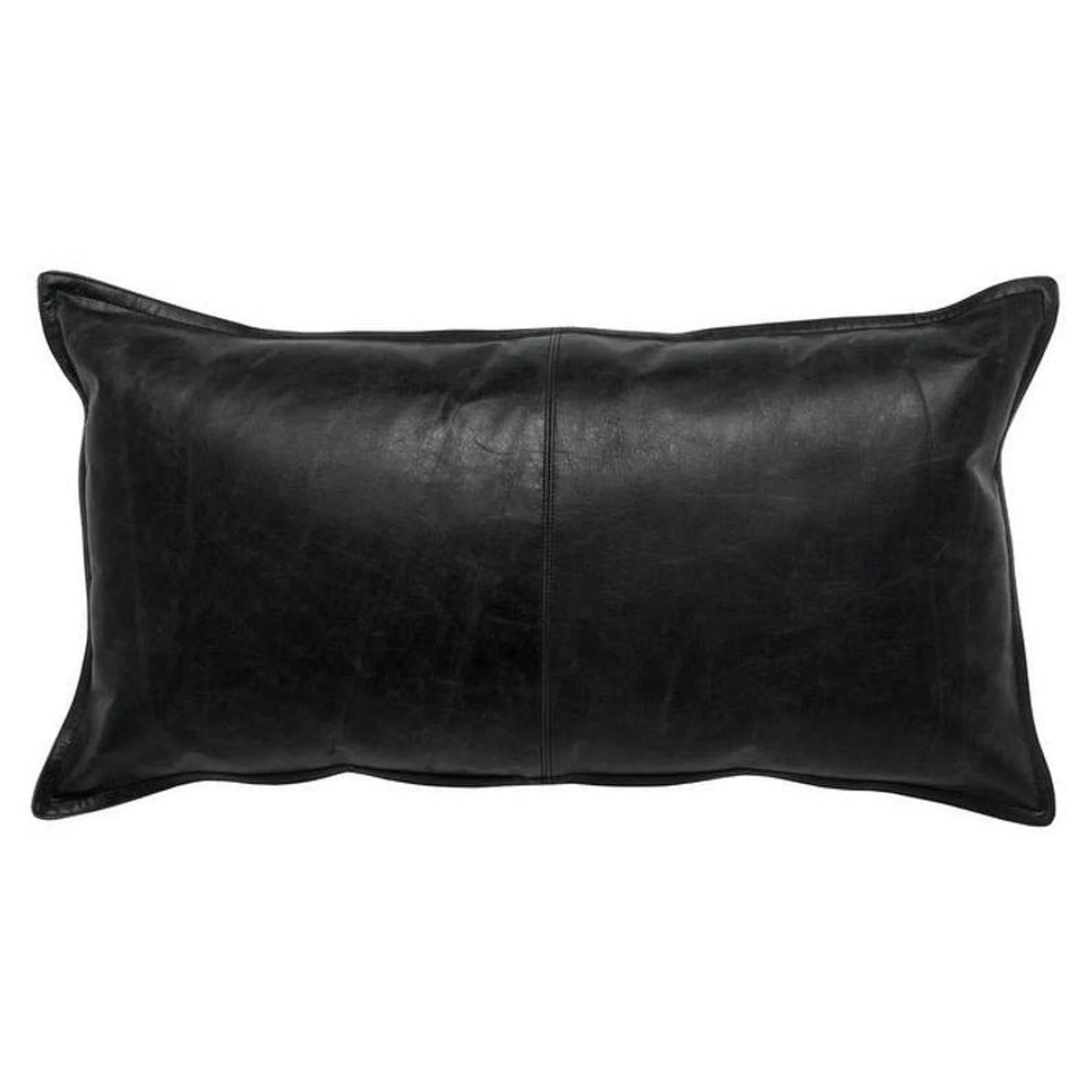 Lambskin Leather Cushion Cover, Hand Made Leather Cover - Hana Exports