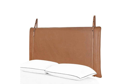 Custom Honey Gold Real Leather Headboard Cushion