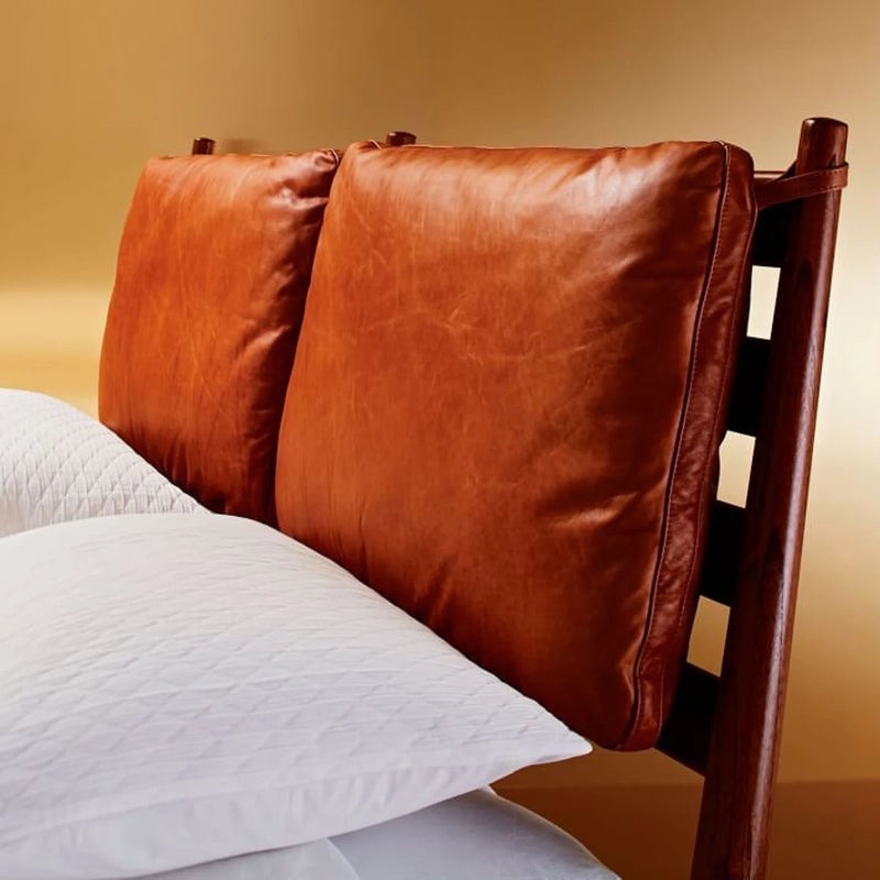 Customized Genuine Leather Headboard Cover, Headboard Cushion - Hana Exports