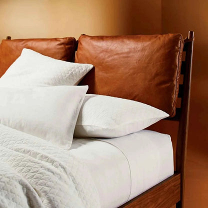 Customized Genuine Leather Headboard Cover