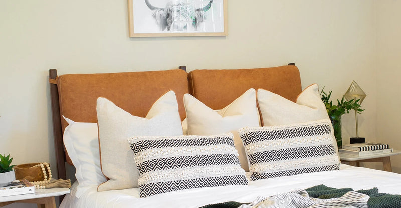 Customized Genuine Leather Headboard Cover, Headboard Cushion - Hana Exports