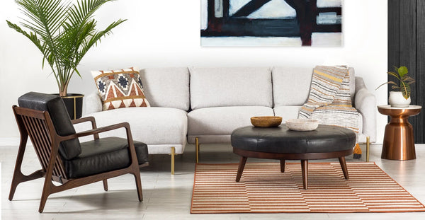 Custom genuine leather replacement cushions. Ideal for benches, mid-century chairs - Hana Exports