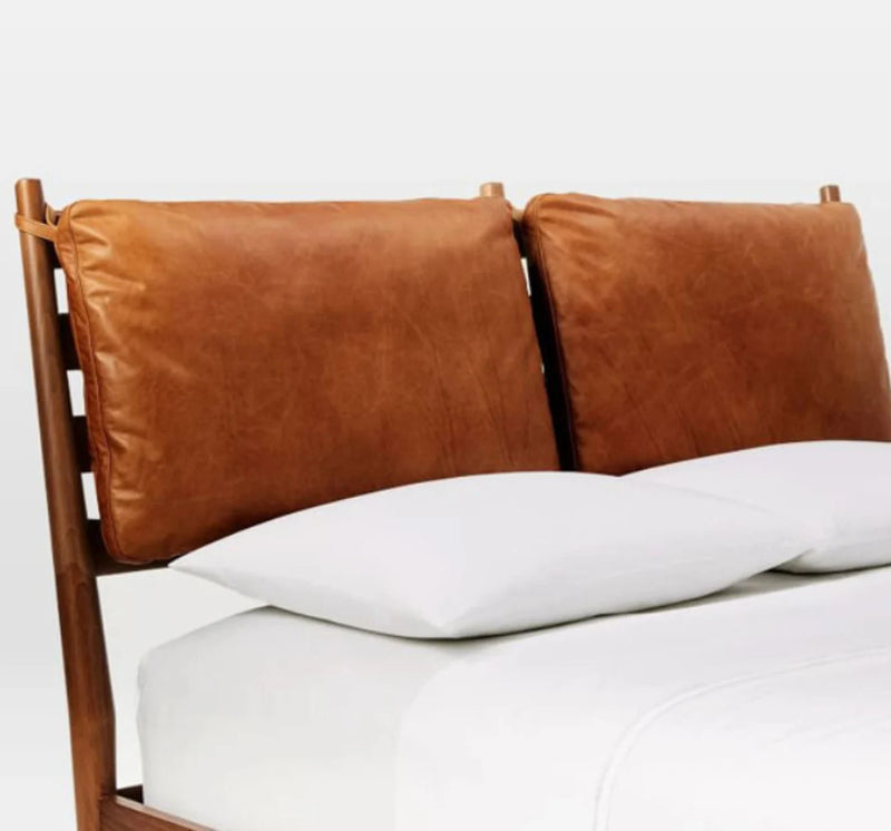 Customized Genuine Leather Headboard Cover, Headboard Cushion - Hana Exports
