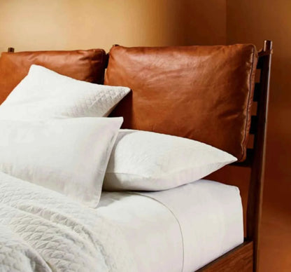 Custom Genuine Leather Headboard Cover