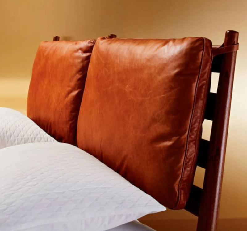 Customized Genuine Leather Headboard Cover, Headboard Cushion - Hana Exports