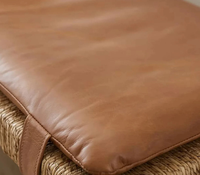 Custom genuine leather replacement cushions. Ideal for benches - Hana Exports