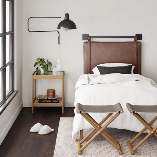 Customized Genuine Leather Headboard Cover, Headboard Cushion - Hana Exports