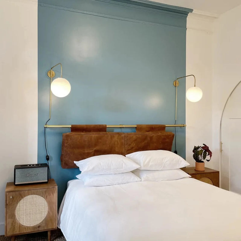 Customized Genuine leather Headboard cover, Queen size Headboard - Hana Exports