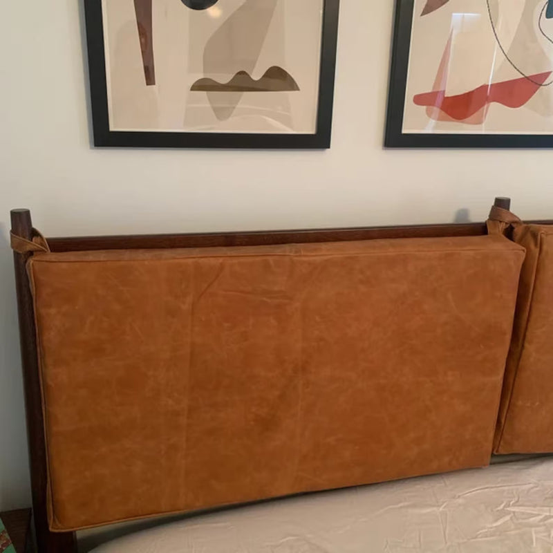 Customized Genuine Leather Headboard Cover, Headboard Cushion - Hana Exports