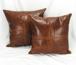 Genuine Lambskin Leather Pillow Cover - Sofa Cushion Case - Hana Exports
