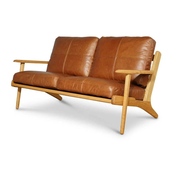 custom genuine leather replacement cushions. Ideal for benches, mid-century chairs, leather chair cushion cover, leather pouf - Hana Exports