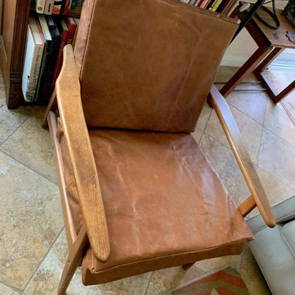 Custom Leather Boxed Cushions | Morris Chair