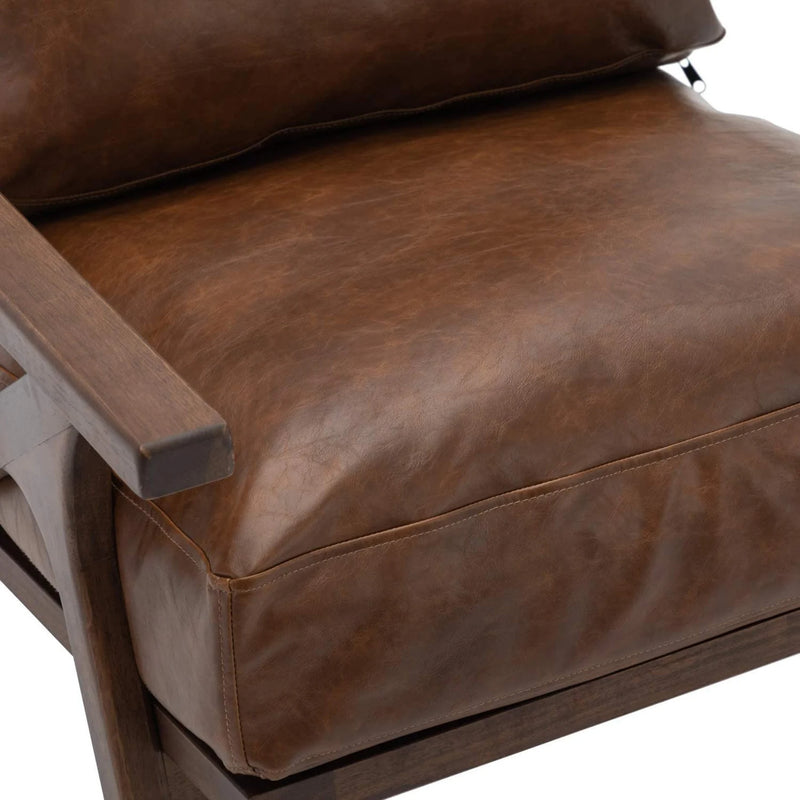 Set of Two custom genuine leather replacement cushions. - Hana Exports