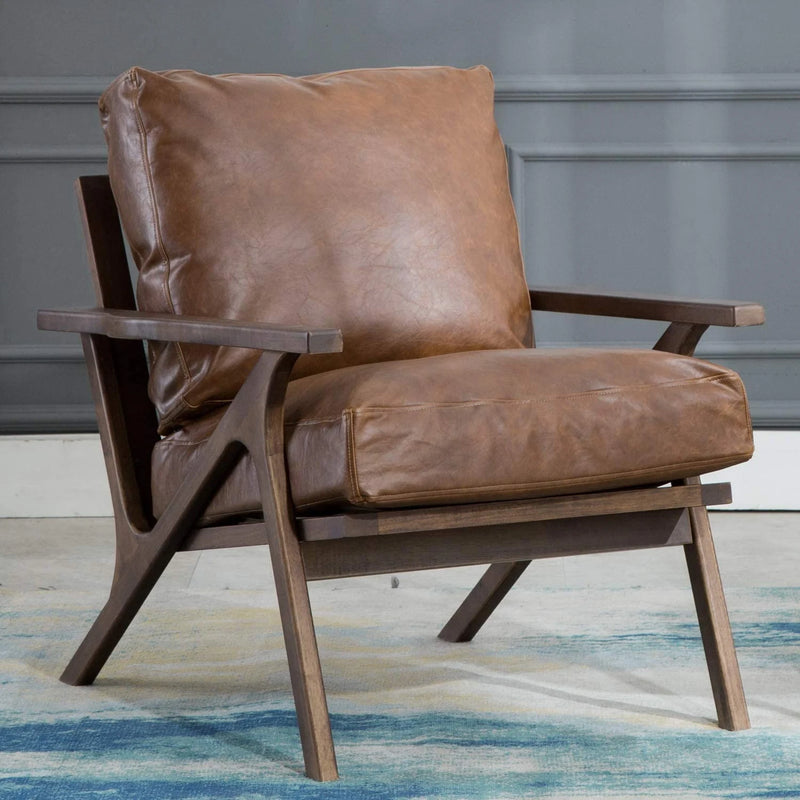 Set of Two custom genuine leather replacement cushions. - Hana Exports