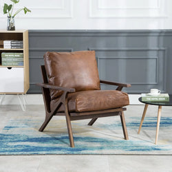 Set of Two custom genuine leather replacement cushions. - Hana Exports