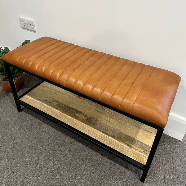 Custom genuine leather replacement cushions. window cushion cover - Hana Exports