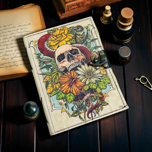 Handmade Leather Journal with Deckle Paper – A4 A5 Notebook with Brass C Clasp | Hana Exports