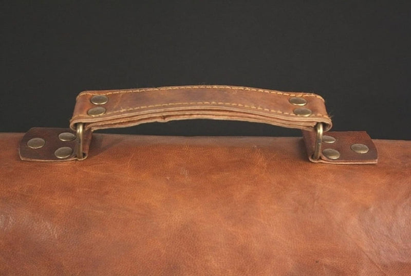 Men's Personalized Leather Laptop Messenger Briefcase - Hana Exports