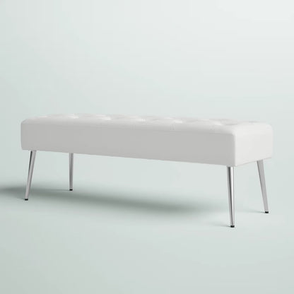 White leather camper-van bench cushion cover