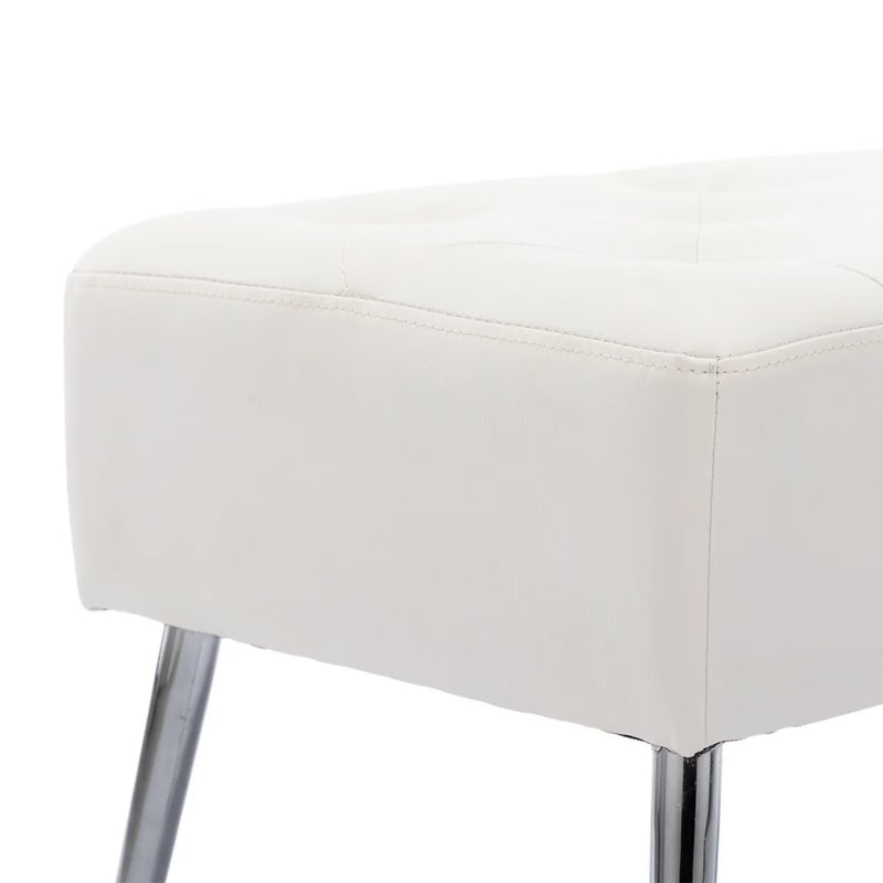 Bench with Full Grain Leather Upholstered Cushion - Hana Exports