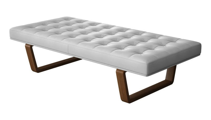 Bench with Full Grain Leather Upholstered Cushion - Hana Exports