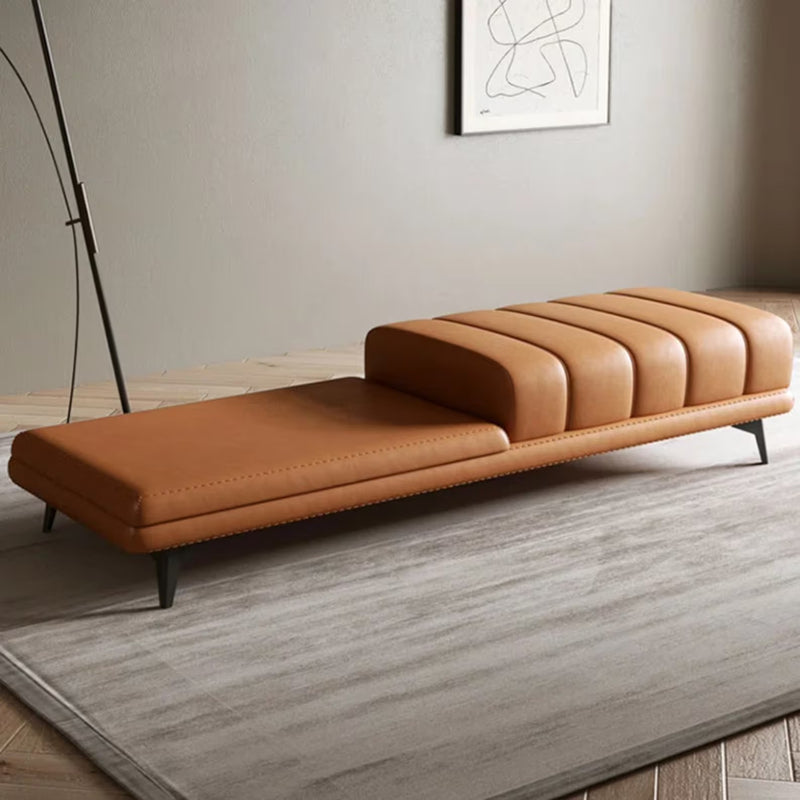 Genuine Leather Upholstered Bench - Hana Exports