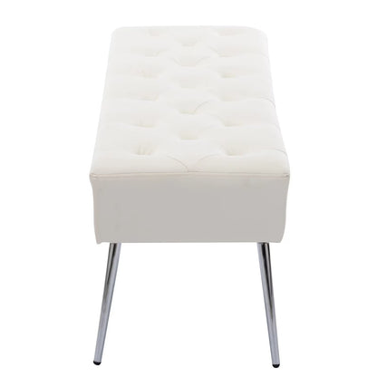 White leather camper-van bench cushion cover