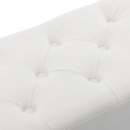 White leather camper-van bench cushion cover