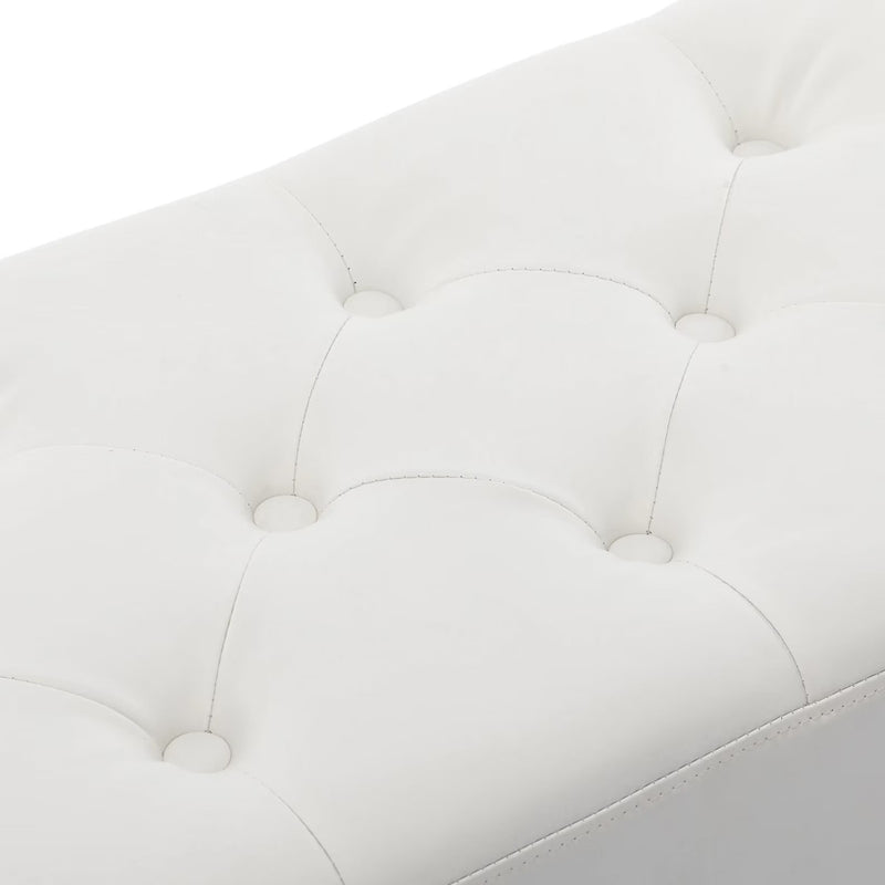 Bench with Full Grain Leather Upholstered Cushion - Hana Exports