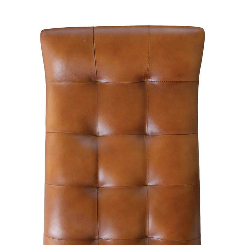 Bench with Full Grain Leather Upholstered Cushion - Hana Exports