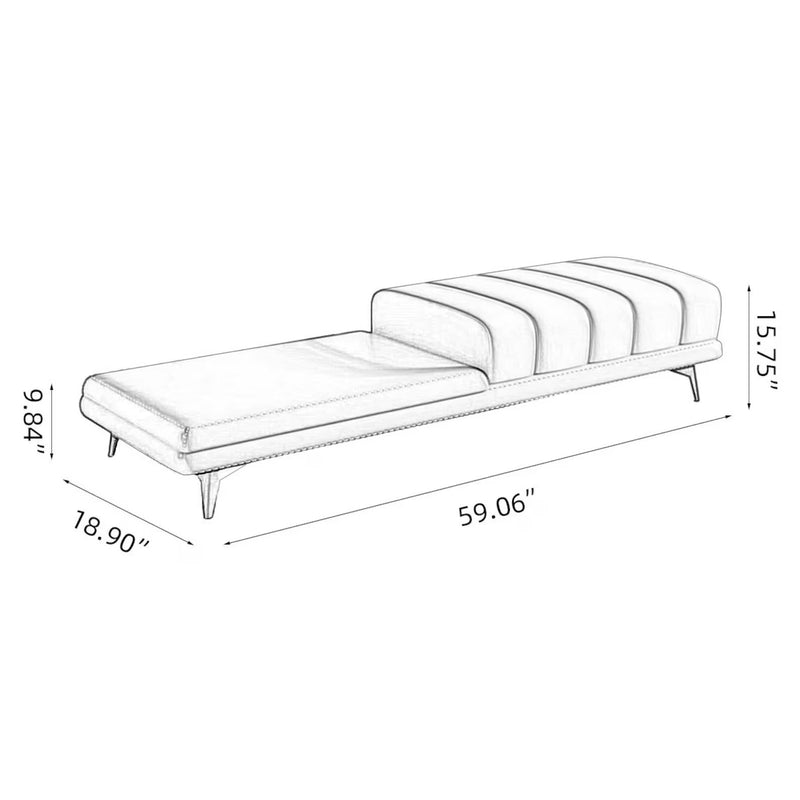 Genuine Leather Upholstered Bench - Hana Exports