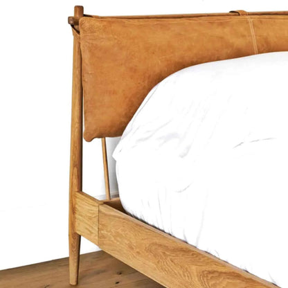 Custom Genuine Leather Headboard Cover – Stylish