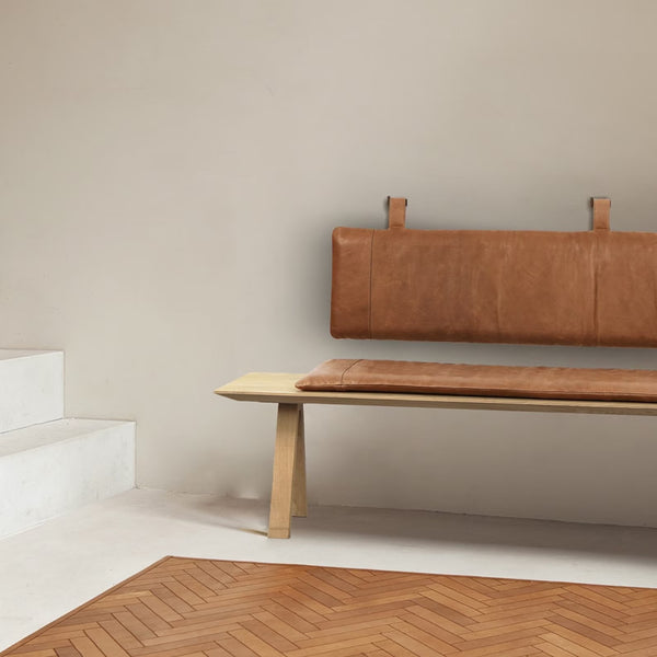 Custom genuine leather replacement cushions. window cushion cover - Hana Exports