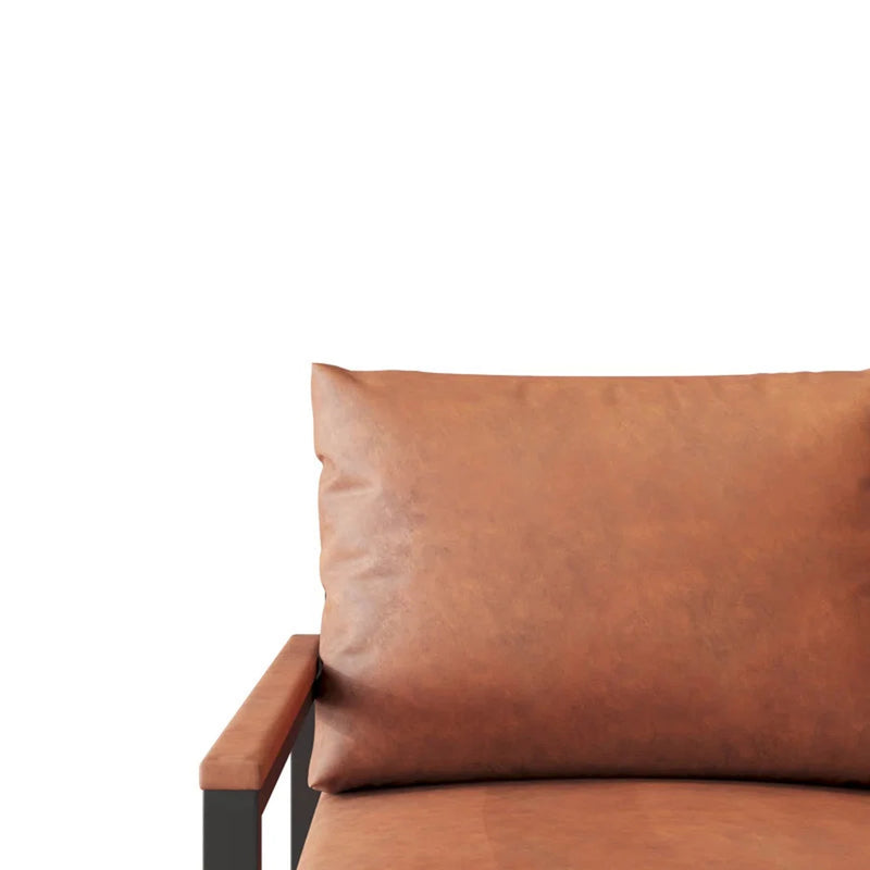 custom genuine leather replacement cushions. Ideal for benches, mid-century chairs, leather chair cushion cover, leather pouf - Hana Exports