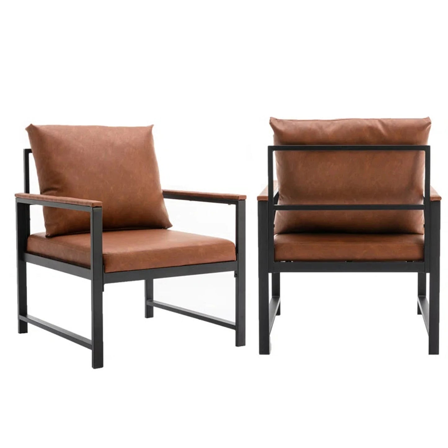 custom genuine leather replacement cushions. Ideal for benches, mid-century chairs, leather chair cushion cover, leather pouf - Hana Exports