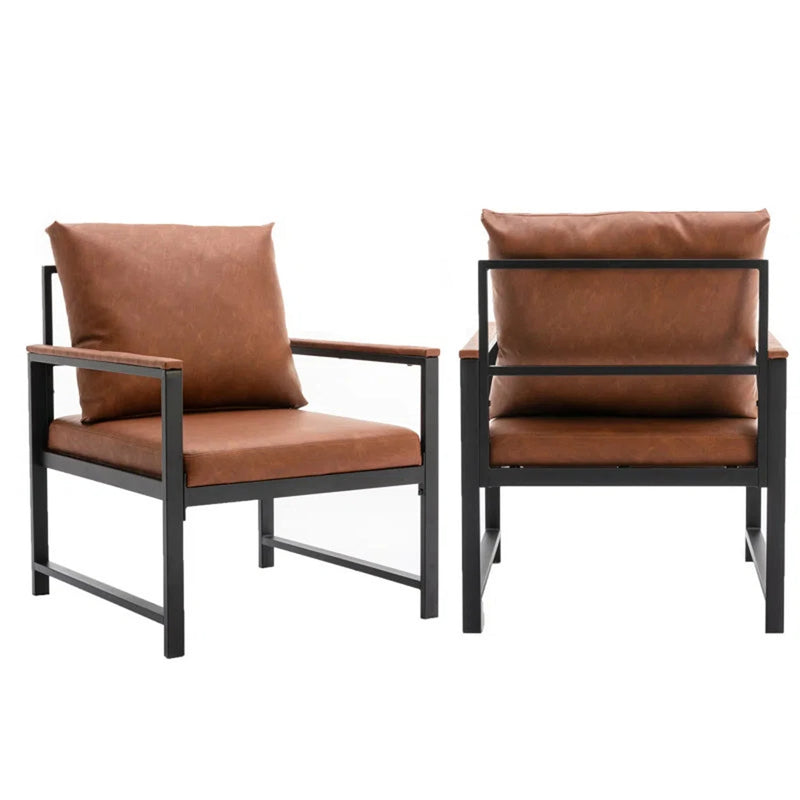 custom genuine leather replacement cushions. Ideal for benches, mid-century chairs, leather chair cushion cover, leather pouf - Hana Exports