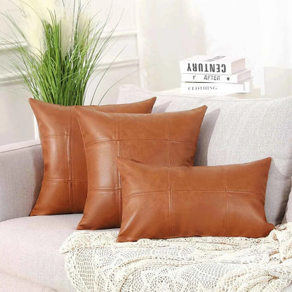 Lambskin Leather Pillow Cover – Soft Leather Cushion