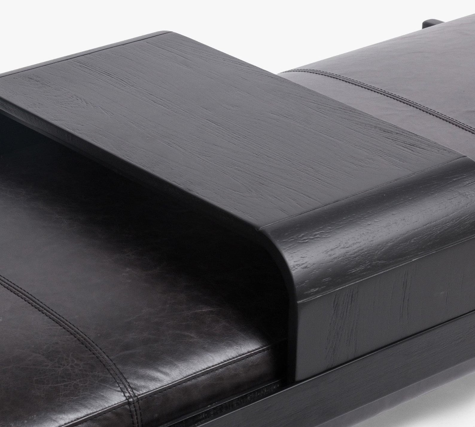 Bench with Full Grain Leather Upholstered Cushion - Hana Exports