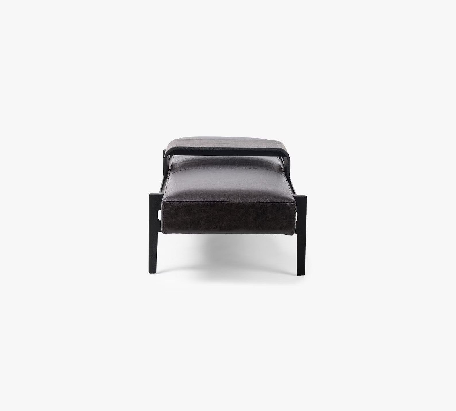 Bench with Full Grain Leather Upholstered Cushion - Hana Exports