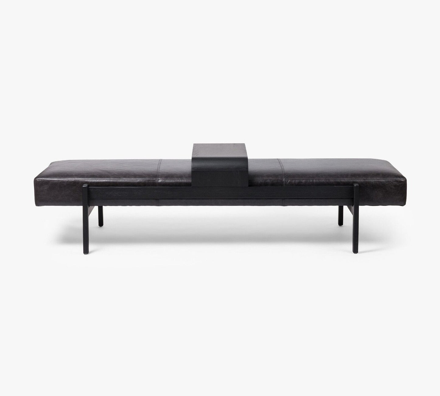 Bench with Full Grain Leather Upholstered Cushion - Hana Exports