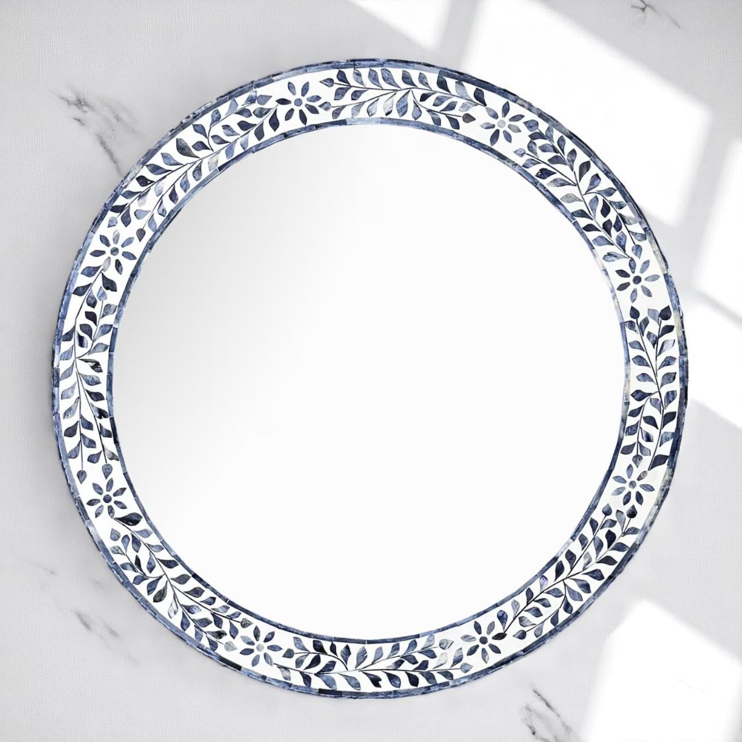 Handmade Bone Inlay Modern Mirror Frame – Decorative Wooden Frame by HANA EXPORTS
