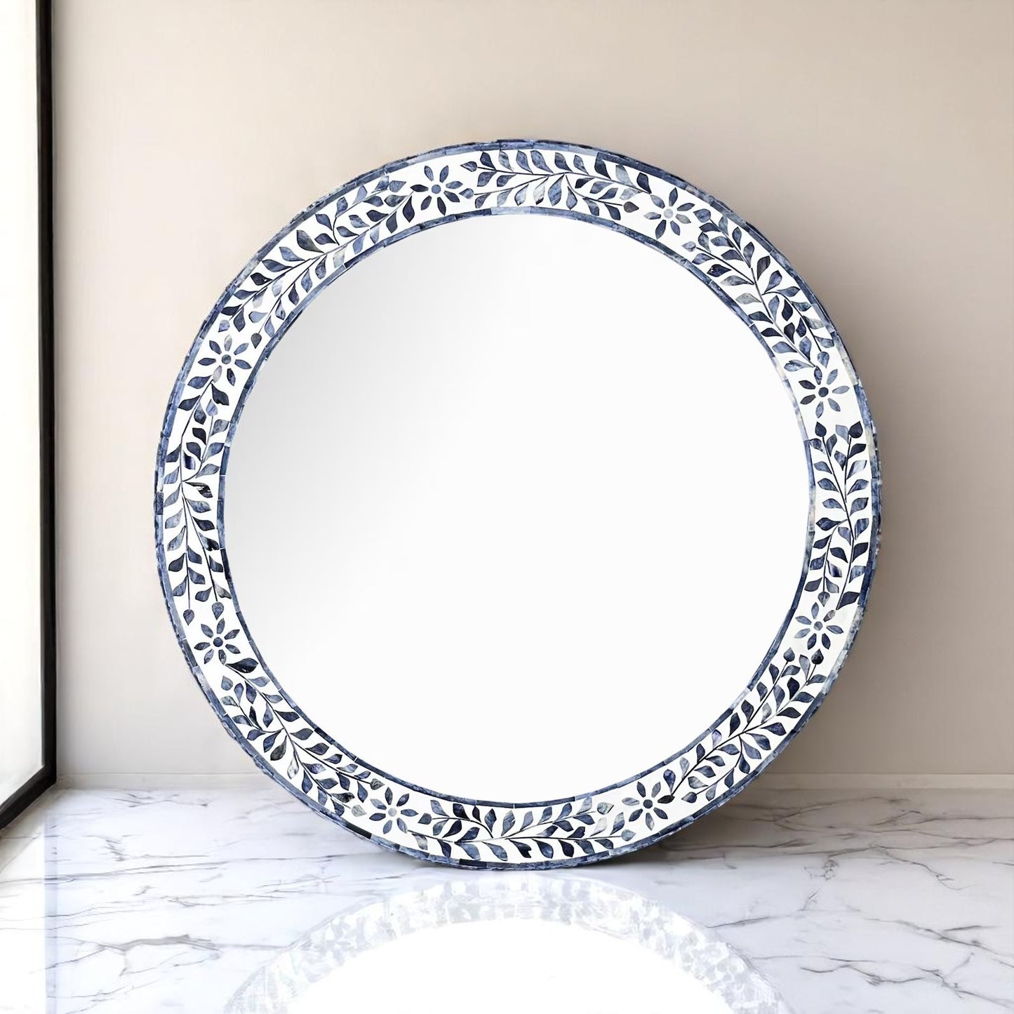 Handmade Bone Inlay Modern Mirror Frame – Decorative Wooden Frame by HANA EXPORTS