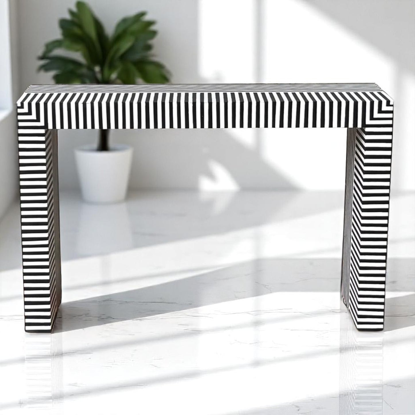 Handmade Resin Inlay Console Table – Elegant & Customizable Accent Table by HANA EXPORTS