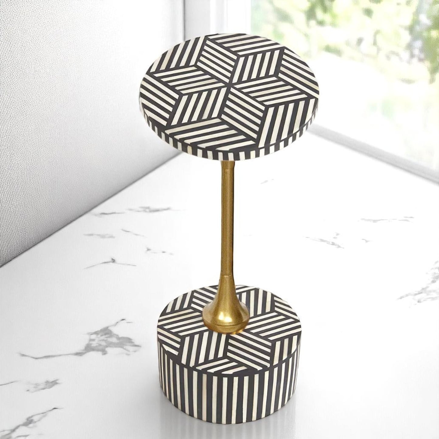 Handmade Bone Inlay Side Table – Camel Bone End Table by HANA EXPORTS