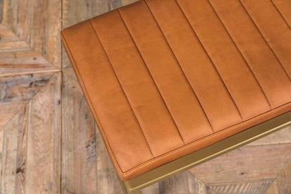 Custom Leather Ottoman Cushion Cover – Hana Exports