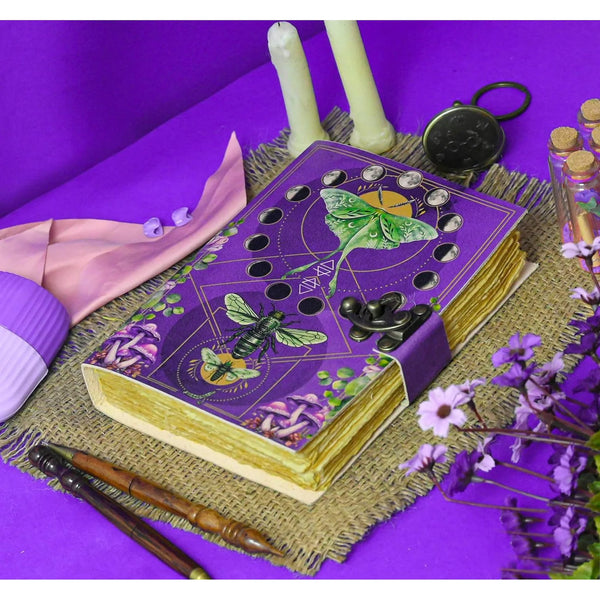 Blank Spell Book of Shadows with Lock - Hana Exports