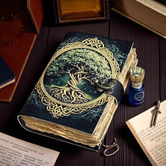 Full-Grain Leather Journal in Multiple Colors – Handmade Vintage Notebook by HANA EXPORTS